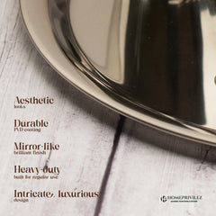 “Regal” Stainless Steel Thali Set/Dinner Set - Silver