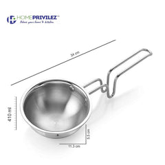 Stainless Steel Tadka Pan with Riveted handle