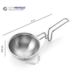 Stainless Steel Tadka Pan with Riveted handle