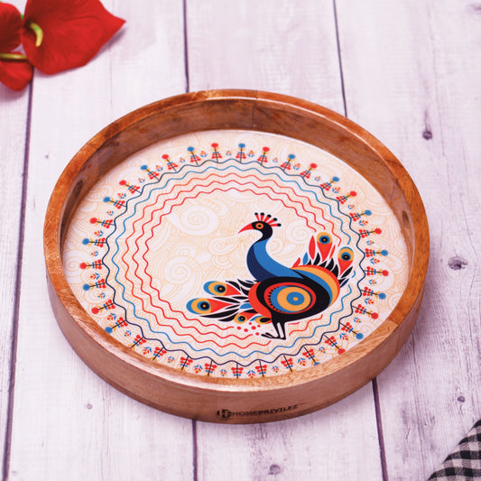 Pihu Large Tea Serving Tray - ROUND