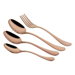 Roluxe 24 Pieces PVD Rose Gold Cutlery Set