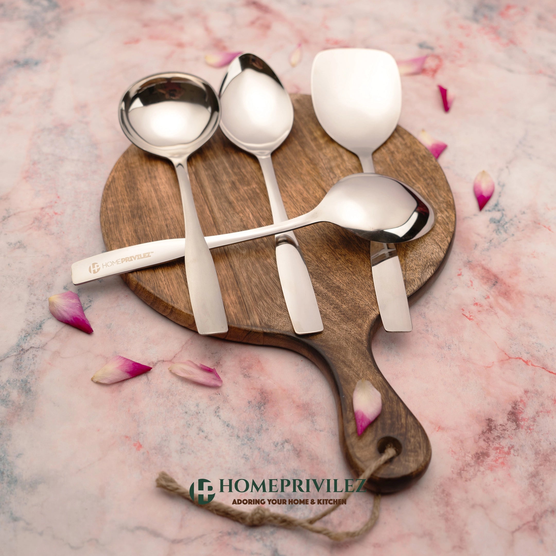 "Safari" Stainless Steel Serving Spoon(Set of 4 pcs)