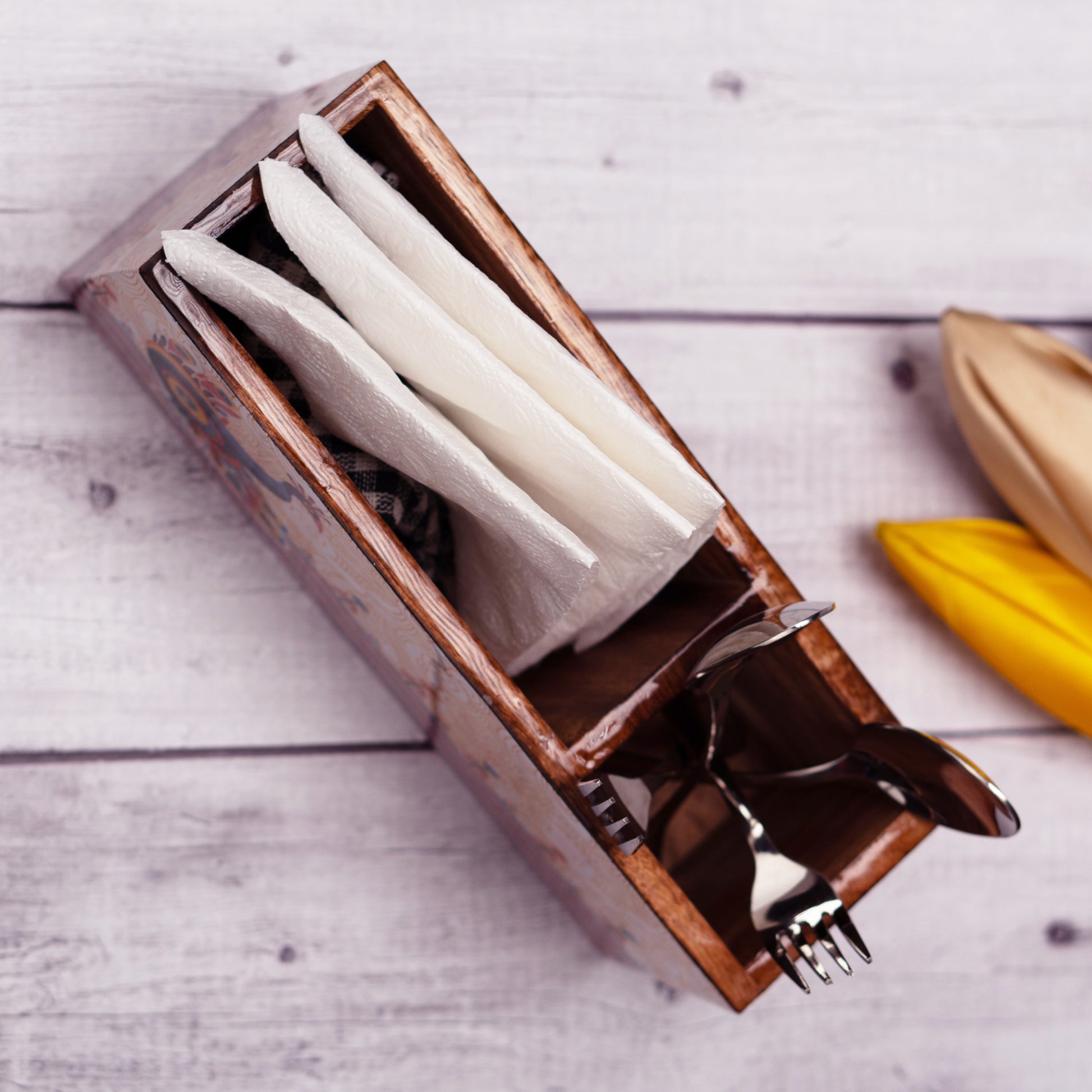 tissue and cutlery holder - homeprivilez