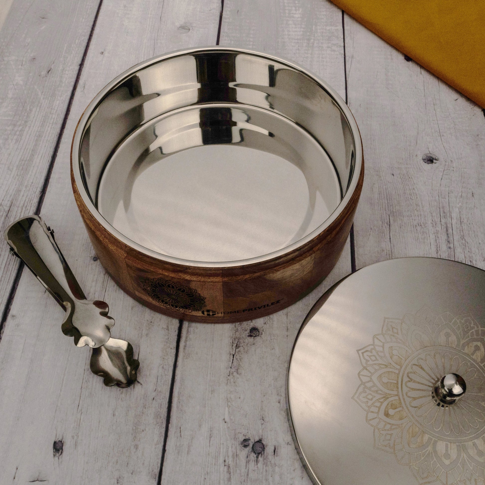 Silver Casserole with Tong - Steel