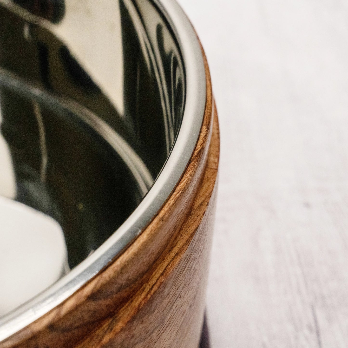 Silver Casserole with Tong - Wood