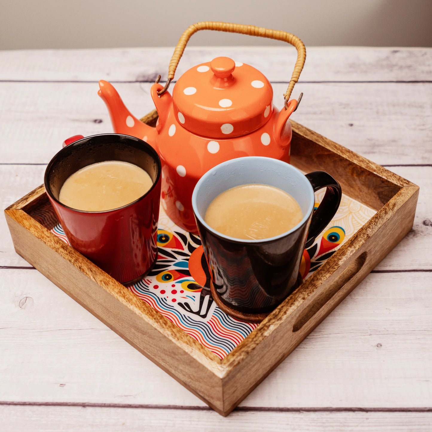 Pihu Large Tea Serving Tray - SQUARE