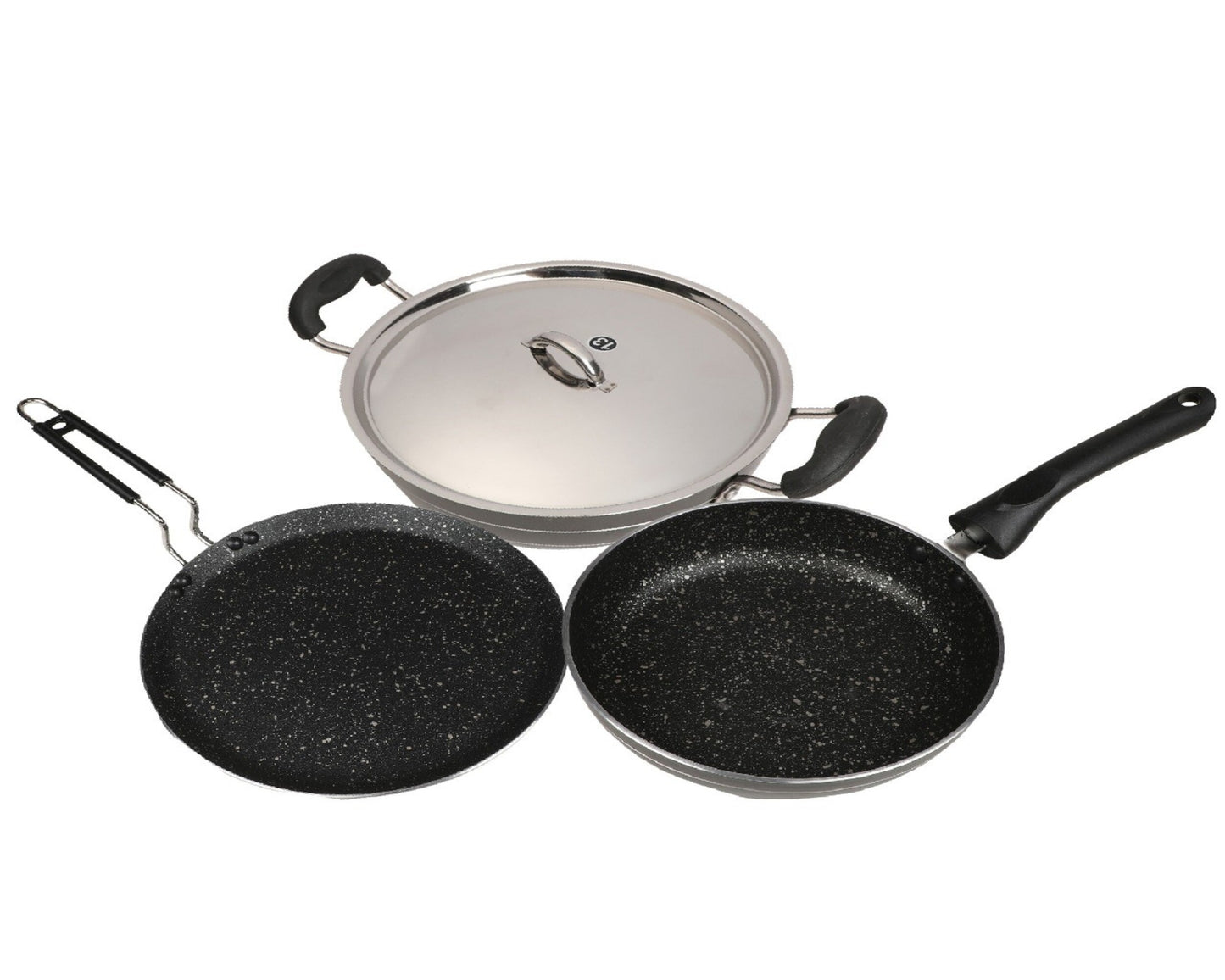 Non-stick Induction Cookware with 5-layer Granite coating (set of 3)