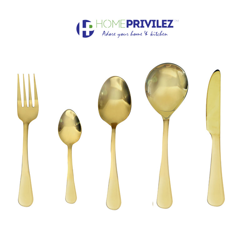 Aster Premium PVD Gold Stainless Steel Cutlery