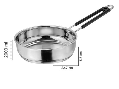 Stainless Steel Frypan with Capsulated Induction Bottom