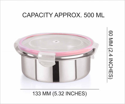 "Flip & Seal" Stainless Steel Airtight storage container (250mL,350mL,500mL,700mL)